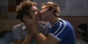 Eating Out 9 Still from "Eating Out" - Marc and Kyle finally share a kiss