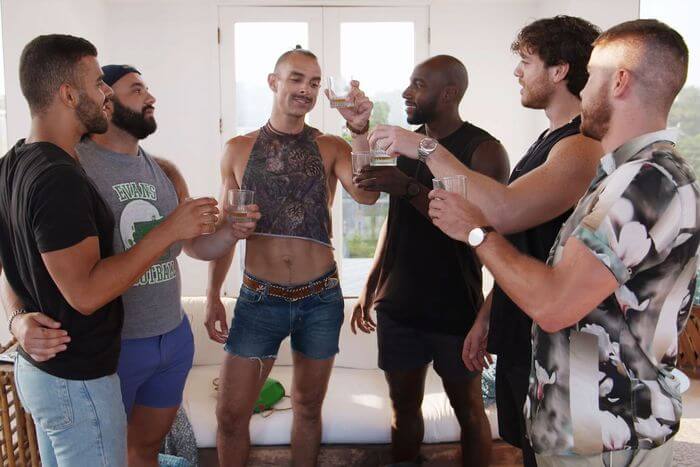 Fire Island 7 The cast of Logo's "Fire Island" toasting to a great summer