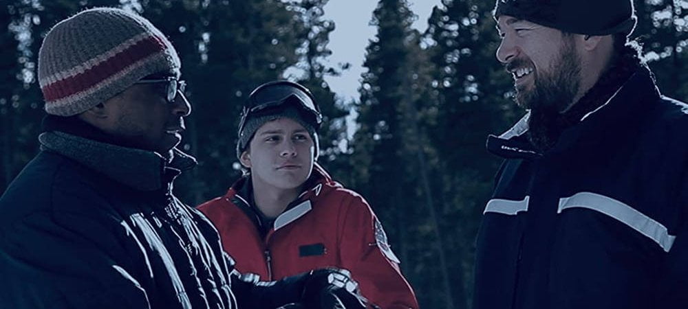 Still from "Red Lodge" - Jordan and Dave debate about accepting young ski instructor, Heath's, invite over to enjoy his hot tub!