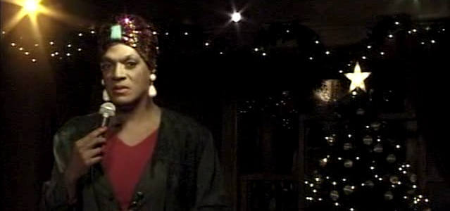 Still from Still from “Visions Of Sugarplums” - Drag performer Maurice performs at a cabaret night club