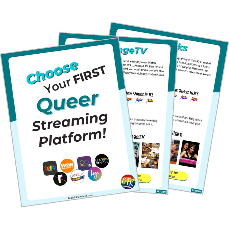 Film poster for "Choose Your First Queer Streaming Platform Product Markup 2"