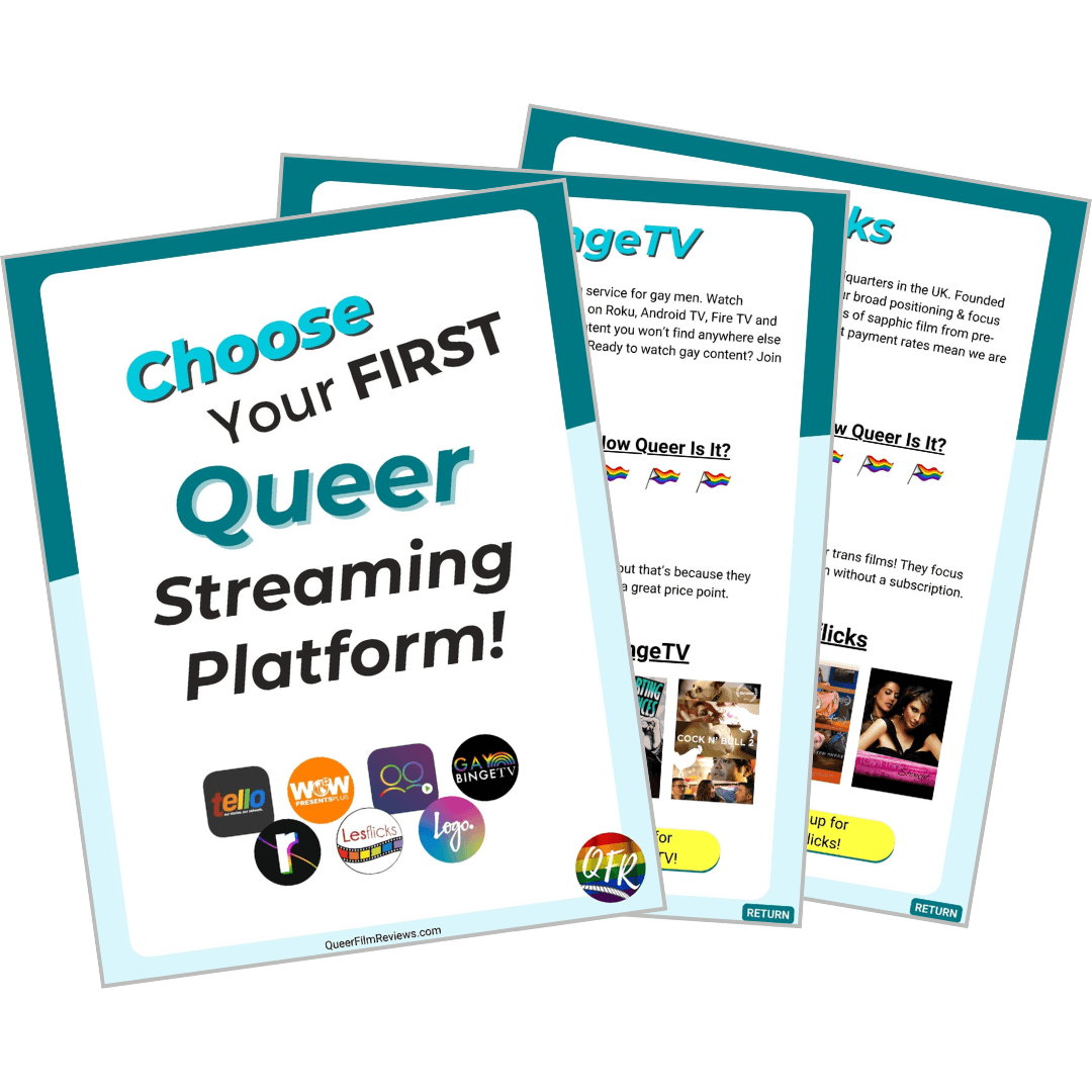 Film poster for "Choose Your First Queer Streaming Platform Product Markup 2"