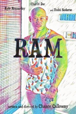 Film poster for "RAM Like the Verb Queer Short Film"