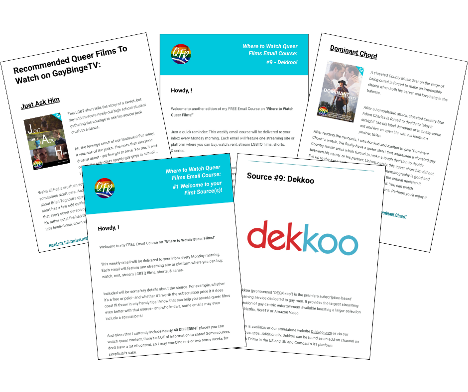 Film poster for "Where to Watch Queer Films Email Course Mockup 4"