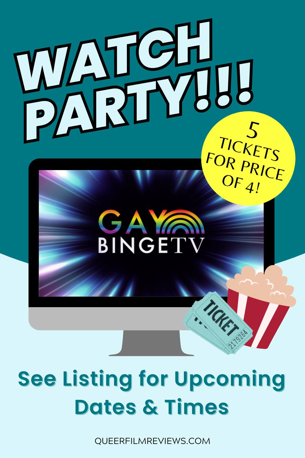 Watch Party Combo GayBingeTV Pin 2 Watch Party - Ticket Combo - Image 5