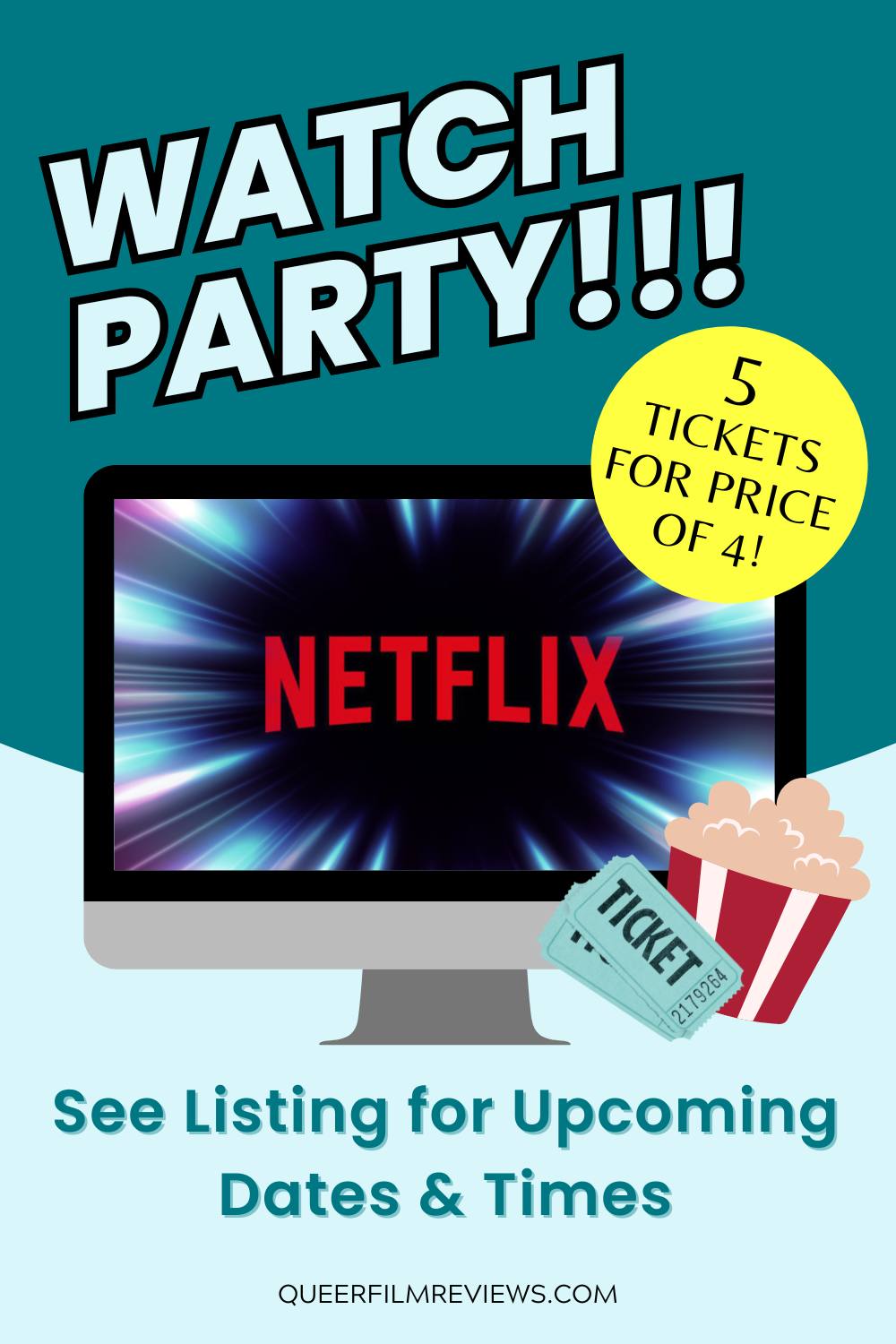 Watch Party Combo Netflix Pin 2 Watch Party - Ticket Combo - Image 4