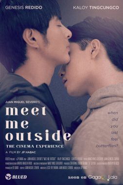 Film poster for "Meet Me Outside Queer Holiday Film"