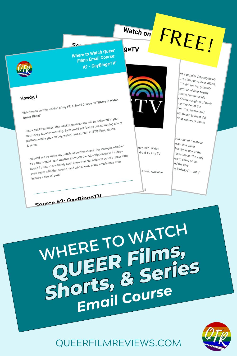 Where To Watch Queer Films FREE Email Course