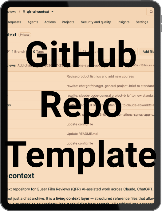 Film poster for "GitHub Template"